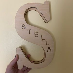 New in box - Stella name light up wood sign